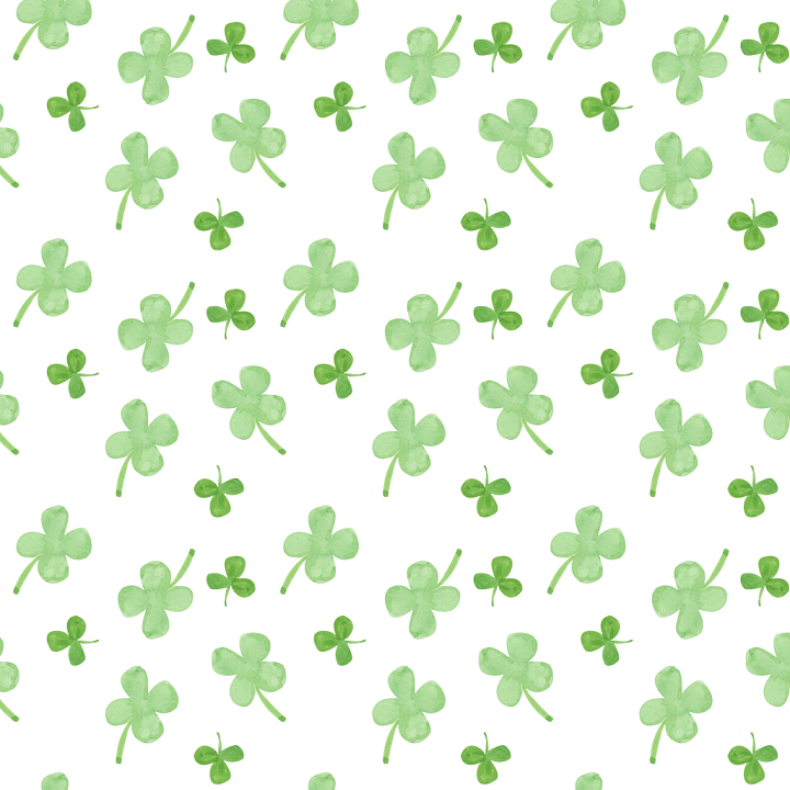 Watercolor Shamrock Digital Paper Pattern seamless PBR texture preview
