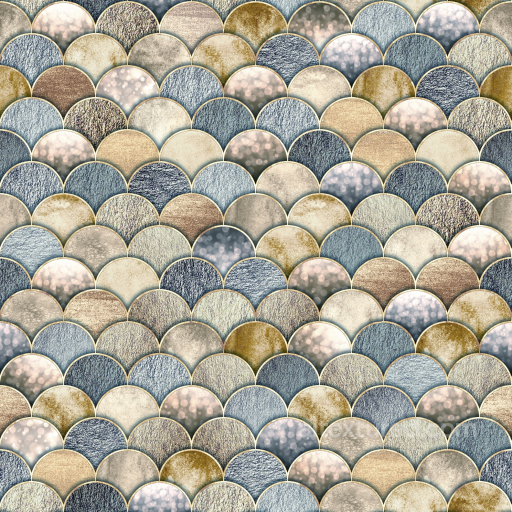 Mermaid Scale Texture Featuring Metallic Multicolor Pattern seamless Mermaid Scale  PBR texture