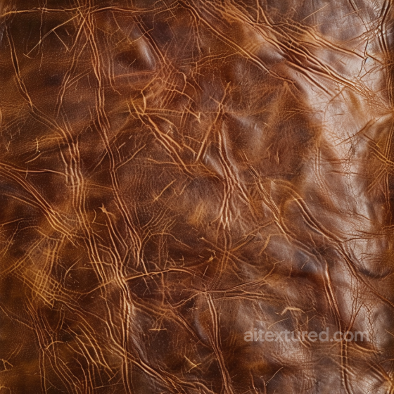 Distressed Brown Cracked Leather PBR Texture with Rich Wrinkles Leather texture preview