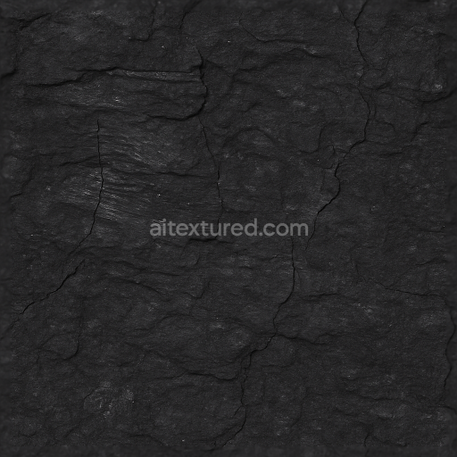 Preview — Seamless 3d texture pbr 8k coal surface fossilized rough deep black color