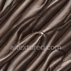 seamless Seamless 3D Dark Brown Stitched Leather PBR Texture with Wrinkles and Fine Grain texture 8k free download PBR