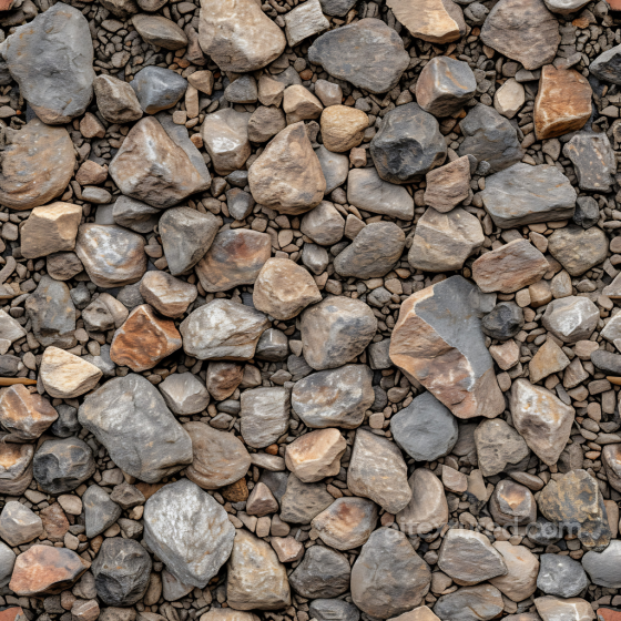 Stone PBR Texture Featuring Weathered Rocky Ground with Mixed Pebbles Stone texture preview