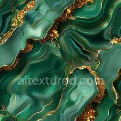 seamless Seamless 3D PBR glossy green agate texture with intricate gold vein details texture 8k free download PBR