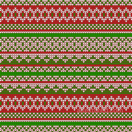 Christmas Knit Fabric Texture with Red, Green and White Pattern seamless All Christmas Digital paper PBR texture