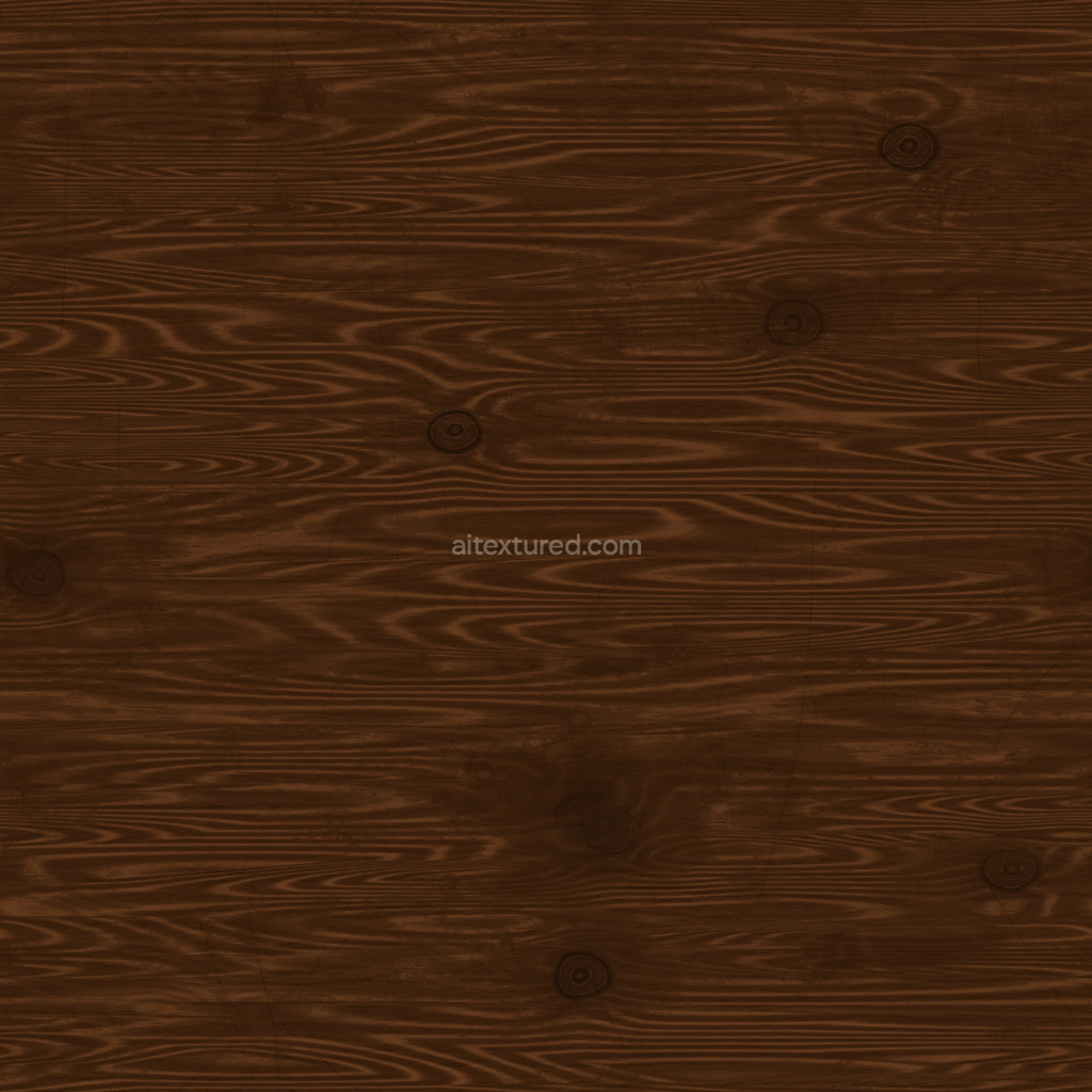 Seamless wood PBR texture with rich brown tones