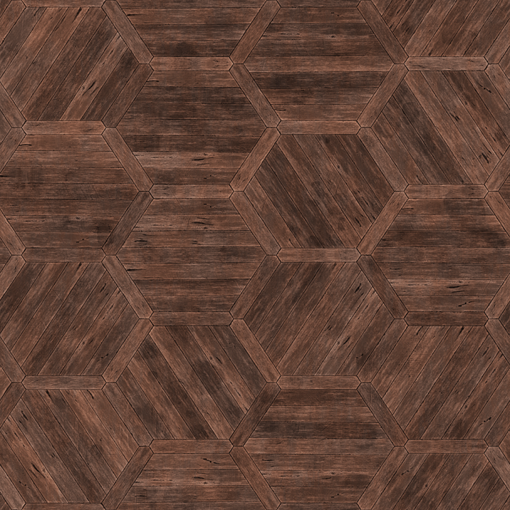 Floor Flooring Hexagon Old Vintage Wood seamless PBR texture preview