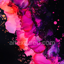 seamless Seamless 3D Alcohol Ink PBR Texture with Vibrant Pink and Purple Fluid Swirls texture 8k free download PBR