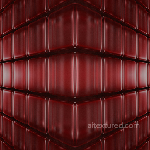 Red Glossy Ceramic Seamless Tile PBR Texture texture preview
