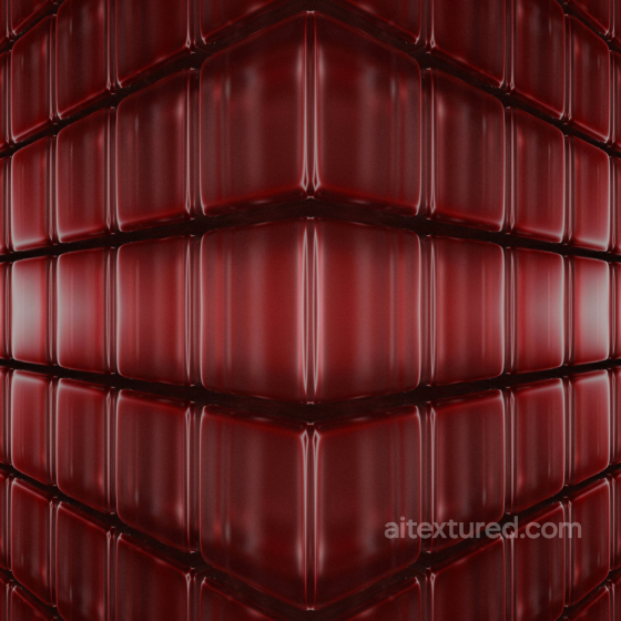 Red Glossy Ceramic Seamless Tile PBR Texture Tile texture preview