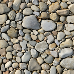 seamless Seamless 3D Stone PBR Texture of Smooth River Pebbles with Natural Earth Tones texture 8k free download PBR