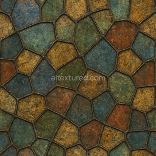 Weathered Stained Glass Texture Seamless 1024X1024