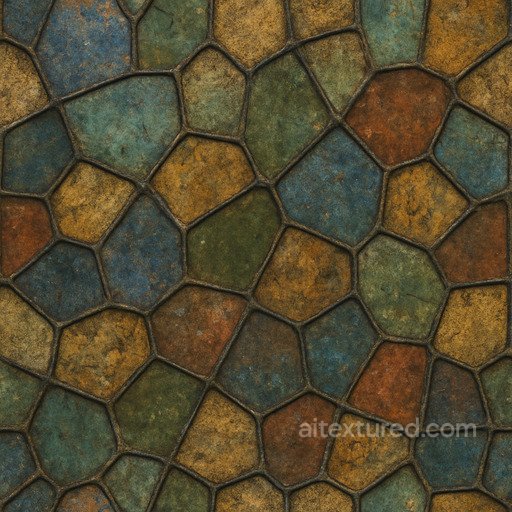 Weathered Stained Glass Seamless Texture seamless Glass PBR texture