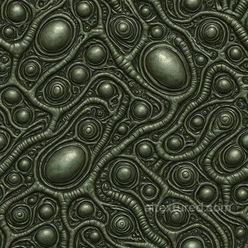Ornate Alien Surface Seamless Texture seamless Sci-fi PBR texture