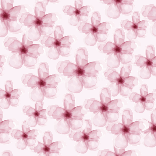 Seamless 3D PBR Watercolor Cherry Blossom Floral Texture with Soft Pink Hues