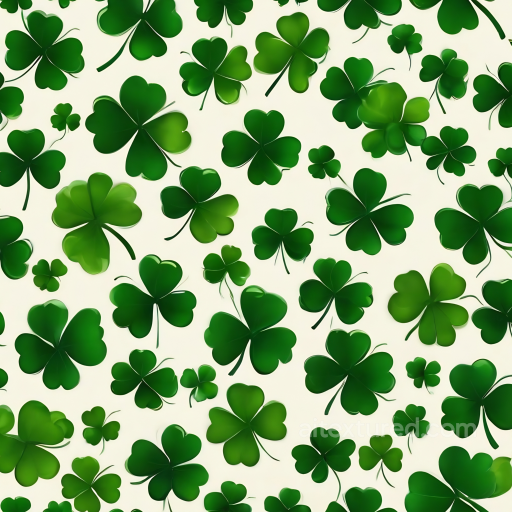 St Patrick Texture of Green Shamrock Clover Leaves Pattern seamless St patrick PBR texture