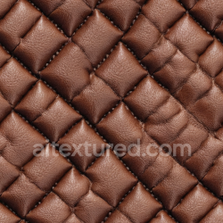 seamless Seamless 3D PBR Quilted Brown Leather Texture with Pebbled Grain and Padded Panels texture 8k free download PBR