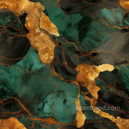 Marble Texture with Brown, Green, and Golden Veins seamless Marble PBR texture