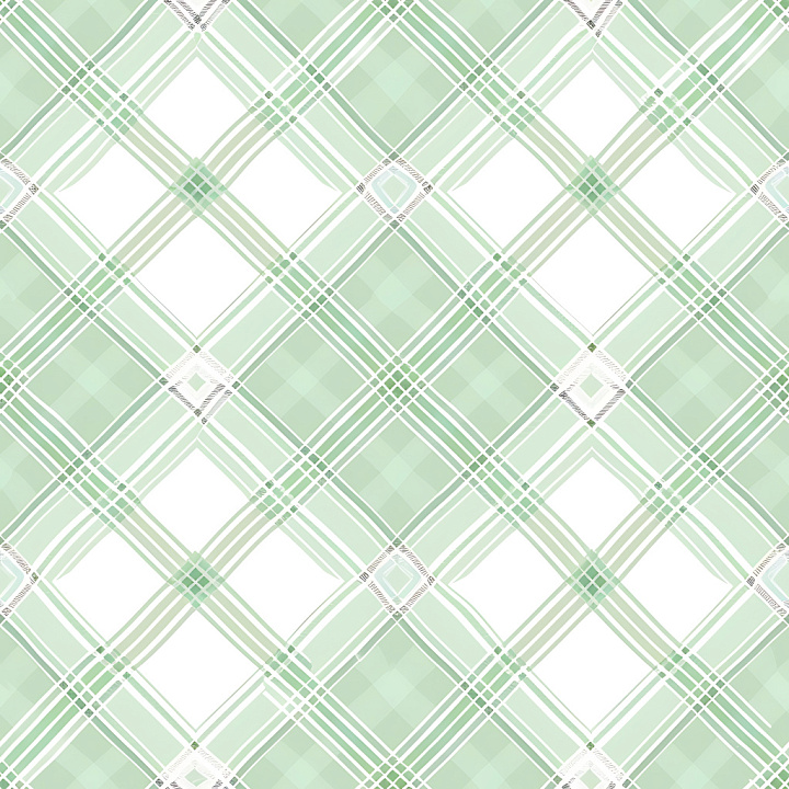 Light Green Plaid Fabric with Diagonal Grid Pattern seamless PBR texture preview