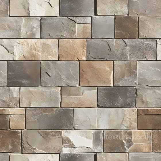 Cracked Stone Wall PBR Texture with Natural Color Variation and Rough Surface Brick texture preview