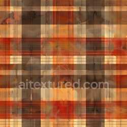 seamless Seamless 3D PBR Plaid Fabric Texture with Warm Brown, Orange, and Cream Pattern texture 8k free download PBR