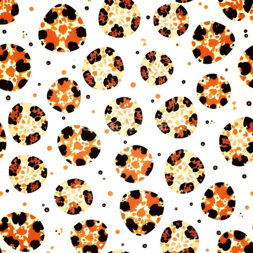 Seamless 3D PBR Fabric Texture with Distinctive Leopard Print Circles