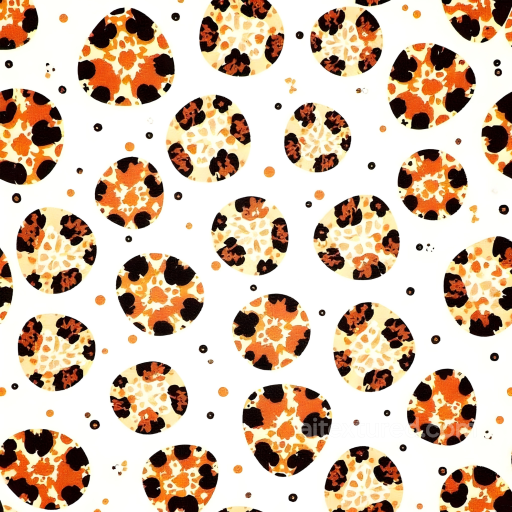 Fabric Texture with Distinctive Leopard Print Circles seamless Leopard Print PBR texture