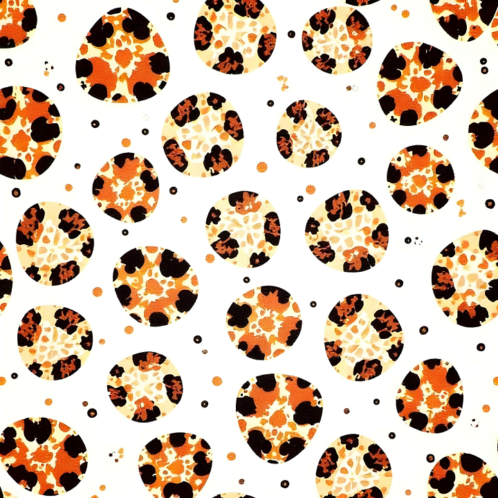 Fabric with Distinctive Leopard Print Circles seamless PBR texture preview
