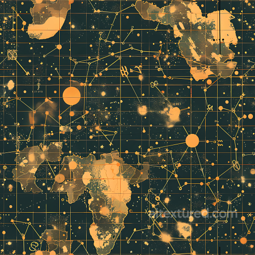 Star Map Camouflage PBR Texture with Celestial Grid and Constellations seamless Color Camouflage PBR texture