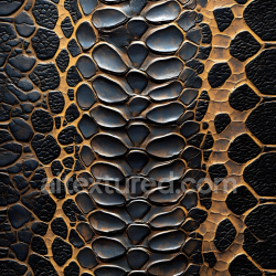 seamless Seamless 3D PBR Texture of Detailed Reptilian Black and Gold Scaly Skin Surface texture 8k free download PBR