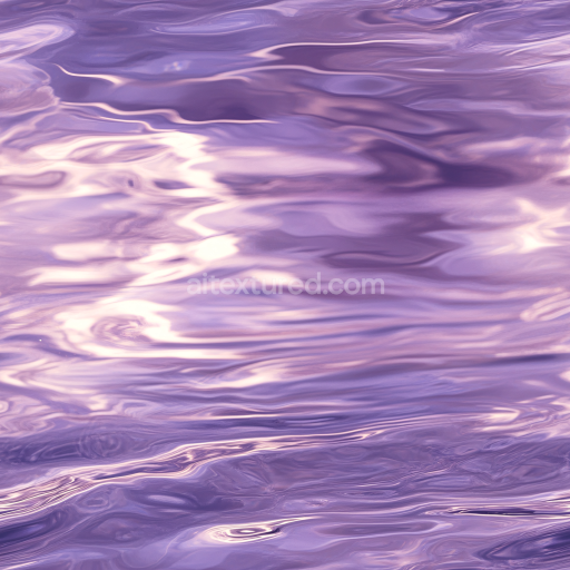Seamless 3D PBR Stylized Purple Water Surface Texture with Smooth Flowing Waves