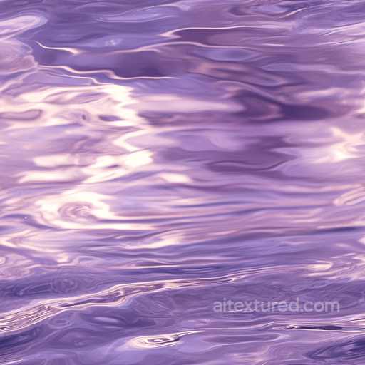 Stylized Purple Water Surface Texture with Smooth Flowing Waves seamless Water PBR texture