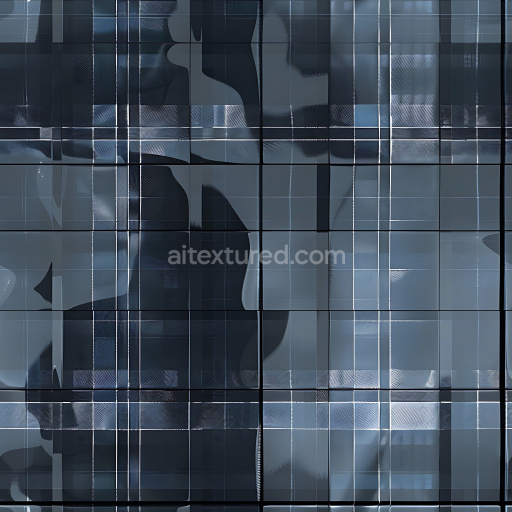 Seamless 3D Polished Steel Plaid Metal PBR Texture with Grid Lines