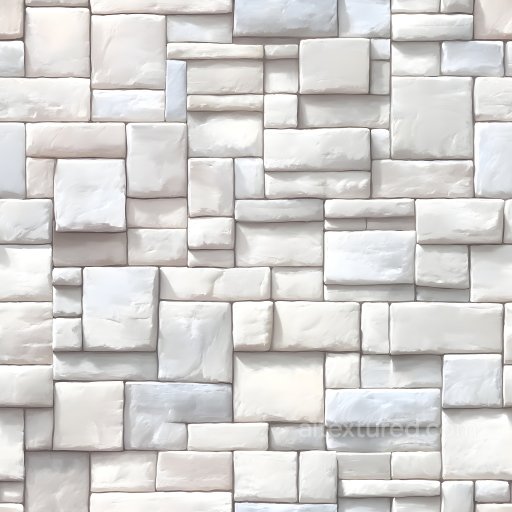 Cracked White Brick Wall PBR Texture with Subtle Surface Imperfections seamless Brick PBR texture