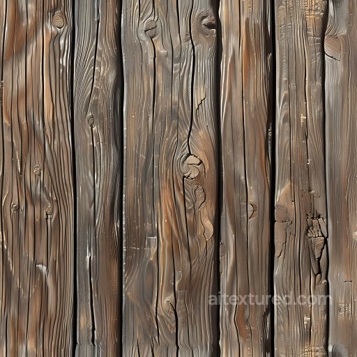 Weathered Rustic Wood Planks PBR Texture with Knots and Cracks seamless Wood PBR texture