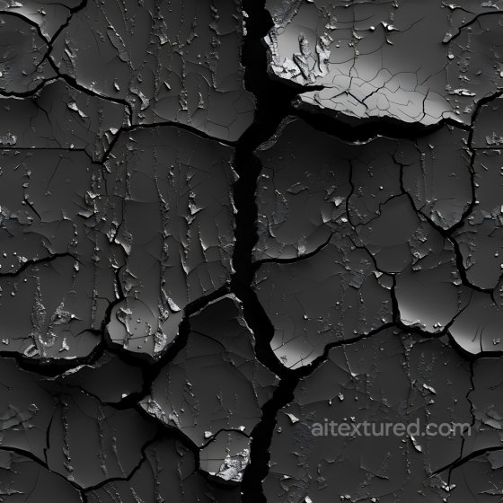 Cracked & Holes Texture of Black Paint with Cracks and Flaking Peeling Effect Cracked & Holes texture preview