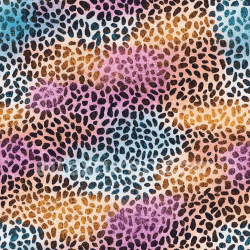 seamless Seamless 3D PBR Texture of Colorful Leopard Print Fabric Pattern texture 8k free download PBR