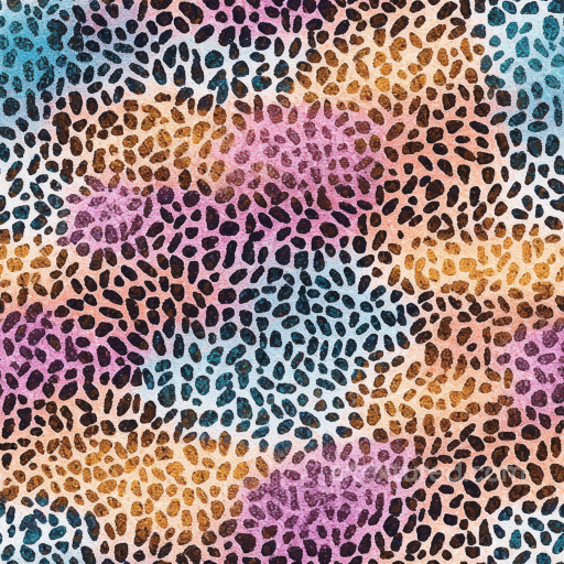 Colorful Leopard Print Fabric Pattern Seamless Texture seamless Leopard Print PBR texture