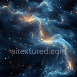 seamless Seamless 3D Space PBR Texture Featuring Swirling Blue and Orange Nebula Clouds texture 8k free download PBR