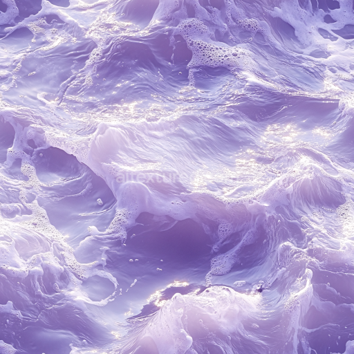Seamless 3D PBR Lavender Water Texture with Natural Foam and Gentle Waves