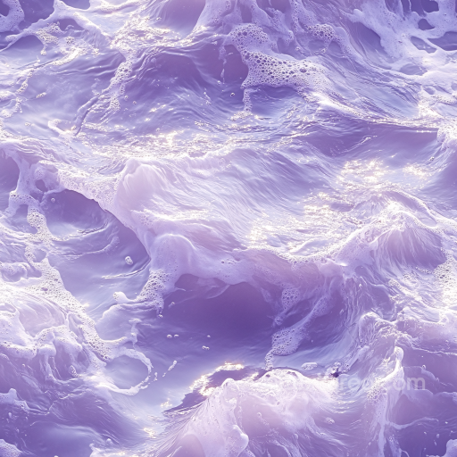 Lavender Water Texture with Natural Foam and Gentle Waves seamless Water PBR texture