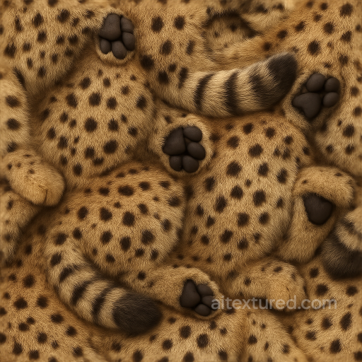 Animal skin - Spotted Fur Dense Fur Fuzzy Skin Bristly Fur Mammal Skin Fur Undercoat Tail Fur Paw Pads texture preview