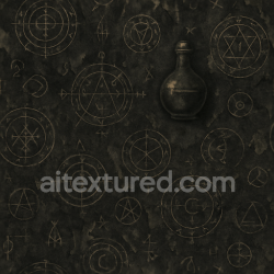 seamless Seamless 3d texture PBR 8k spooky wallpaper with arcane symbols and mystic runes for Halloween texture 8k free download PBR