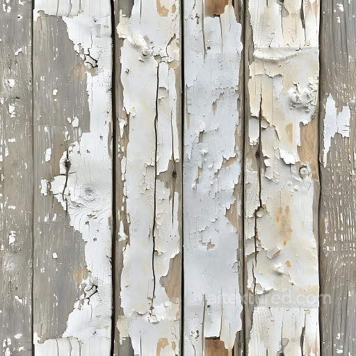 Weathered Painted Wood Planks Seamless Texture with Peeling Paint seamless Wood PBR texture