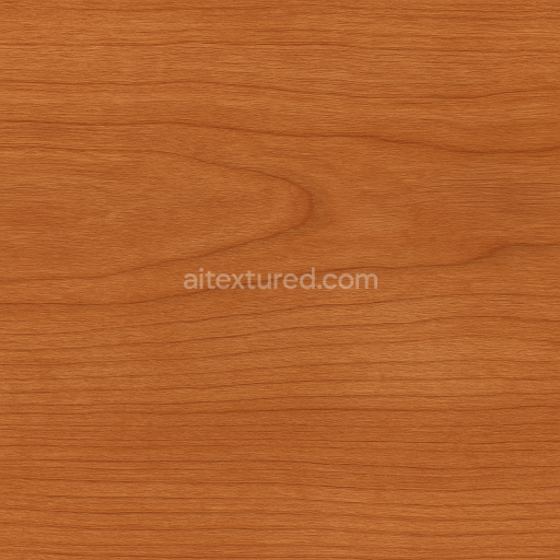 Seamless 3d texture pbr 8k cherry wood with fine grain and amber tones