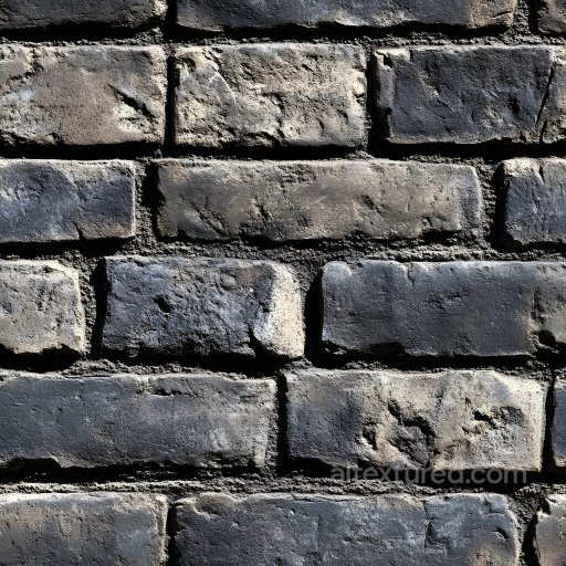 Cracked Brick Wall Texture with Worn Surface and Rough Mortar seamless Brick PBR texture