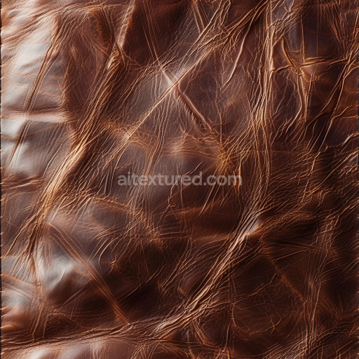 Preview — Seamless 3D PBR Texture of Distressed Brown Leather with Natural Wrinkles