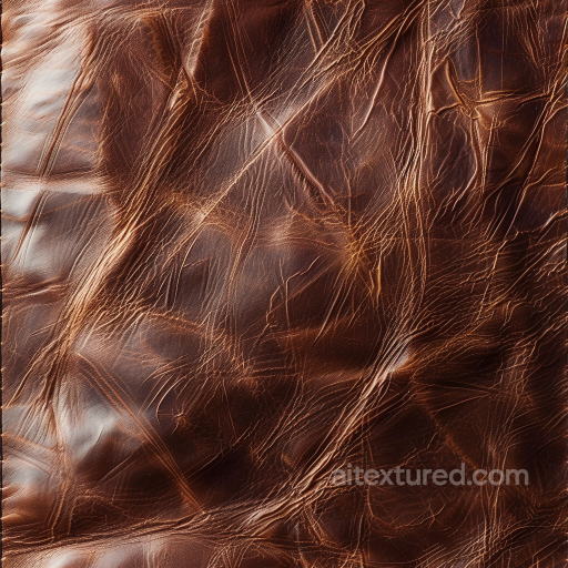 Distressed Brown Leather Seamless Texture with Natural Wrinkles seamless Leather PBR texture