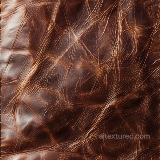 Distressed Brown Leather Seamless Texture with Natural Wrinkles Leather texture preview