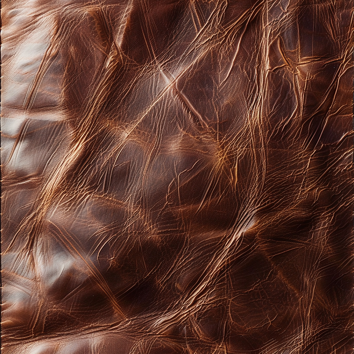 Distressed Brown Leather with Natural Wrinkles seamless PBR texture preview
