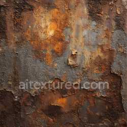 seamless Seamless 3D PBR Rusty Metal Texture Featuring Weathered Cracks and Flaking Holes texture 8k free download PBR